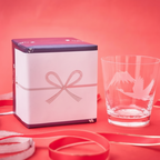 Mt. Fuji and Crane Kiriko Glass from Tokyo