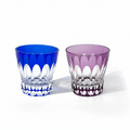 Fleur Lapis Edo Kiriko Pair from Tokyo, shipped directly from Japan