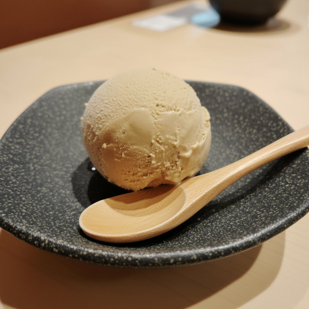 Nihon Nousan Hojicha Powder ice cream, Hamamatsu, Shizuoka