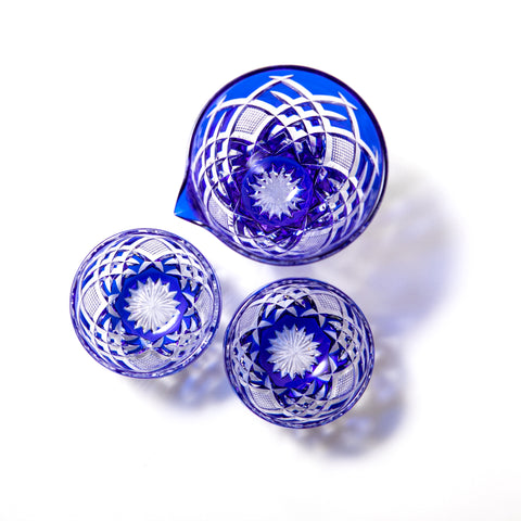 Edo Kiriko Sake Set: Masterpiece by Taisuke Kimura