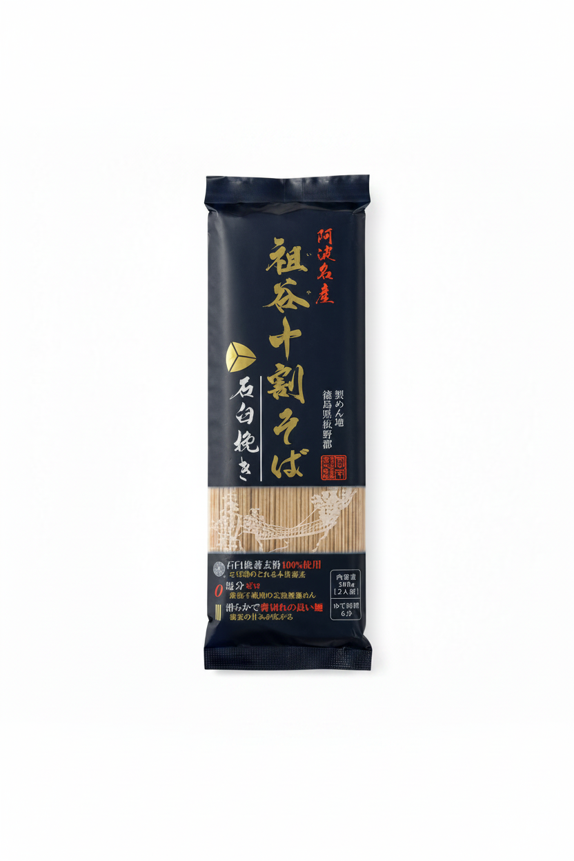 Iya Juwari Soba noodle package from Iya Valley, Tokushima