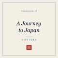 A Journey to Japan — CookGood.JP digital gift card on washi background with indigo border and vermilion travel seal