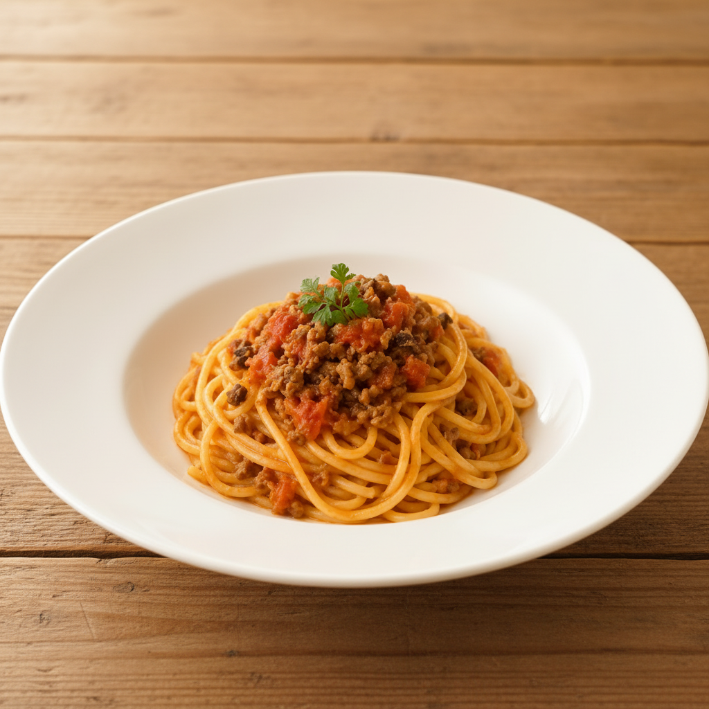Hamanatto stirred into bolognese pasta sauce, Toyohashi